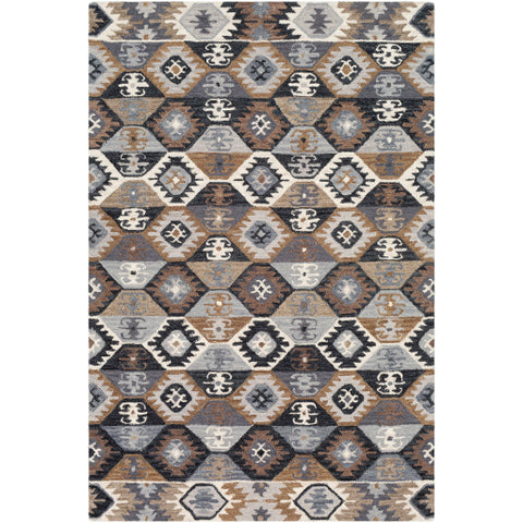 Image of Surya Dena Rustic Teal, Medium Gray, Denim, Navy, Taupe, Cream, Camel Rugs DNA-1007