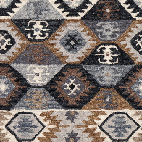 Image of Surya Dena Rustic Teal, Medium Gray, Denim, Navy, Taupe, Cream, Camel Rugs DNA-1007