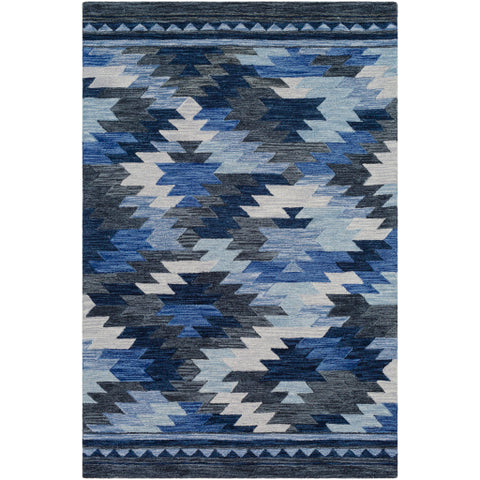 Image of Surya Dena Rustic Teal, Bright Blue, Denim, Dark Blue, Pale Blue Rugs DNA-1008