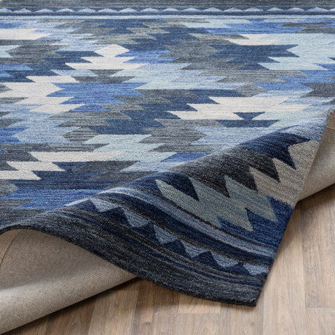 Image of Surya Dena Rustic Teal, Bright Blue, Denim, Dark Blue, Pale Blue Rugs DNA-1008