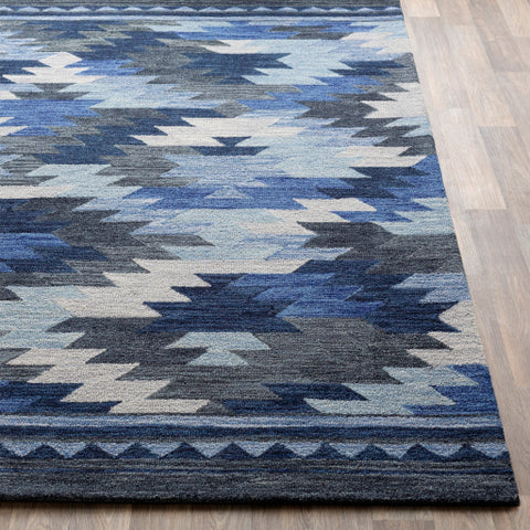 Image of Surya Dena Rustic Teal, Bright Blue, Denim, Dark Blue, Pale Blue Rugs DNA-1008