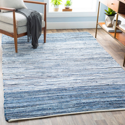 Image of Surya Denim Cottage Bright Blue, Navy Rugs DNM-1001