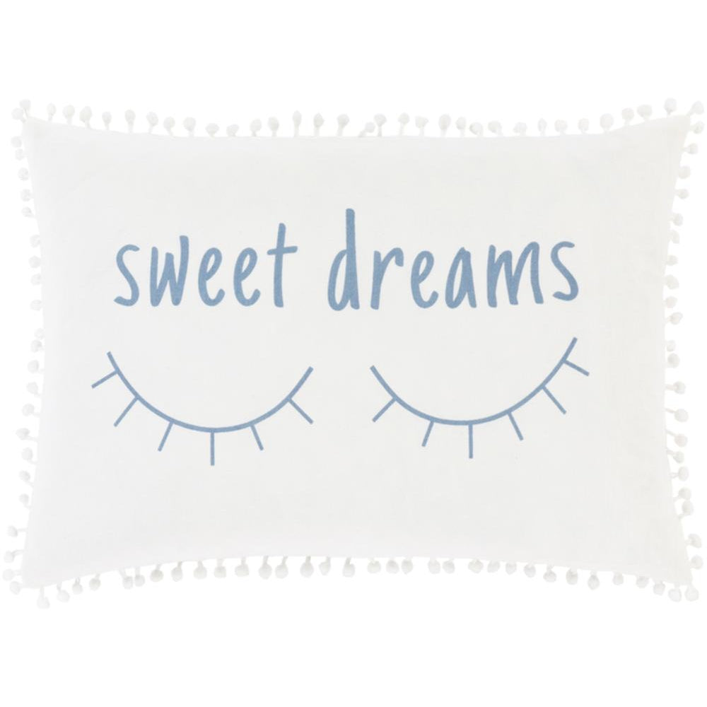 Surya Dreamy Modern White, Sky Blue Pillow Cover DRM-004-Wanderlust Rugs
