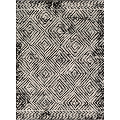 Image of Surya Dersim Global White, Black, Light Gray Rugs DSM-2307