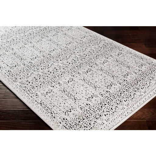 Surya Dantel Global Silver Gray, Black, Taupe Rugs DTL-2302