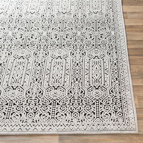 Image of Surya Dantel Global Silver Gray, Black, Taupe Rugs DTL-2302