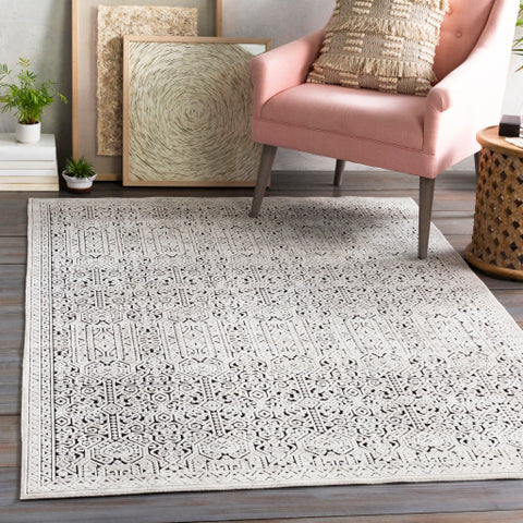 Image of Surya Dantel Global Silver Gray, Black, Taupe Rugs DTL-2302