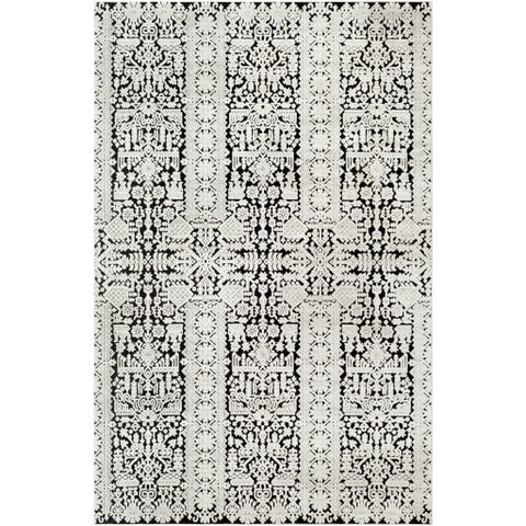 Image of Surya Dantel Global White, Silver Gray, Black Rugs DTL-2305