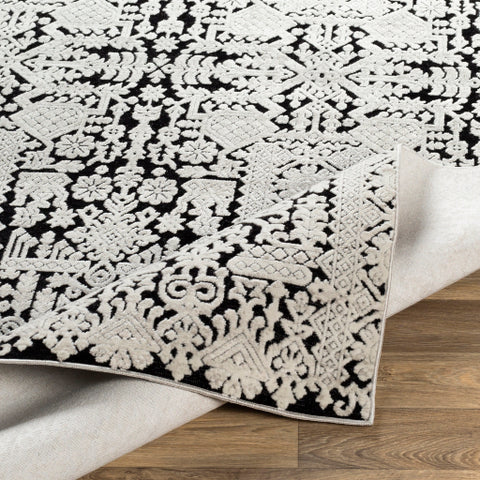 Image of Surya Dantel Global White, Silver Gray, Black Rugs DTL-2305