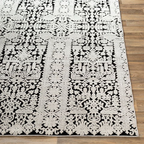 Image of Surya Dantel Global White, Silver Gray, Black Rugs DTL-2305