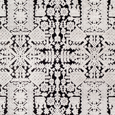 Image of Surya Dantel Global White, Silver Gray, Black Rugs DTL-2305