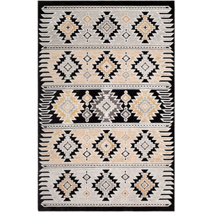 Surya Dantel Rustic Silver Gray, Camel, Taupe, Charcoal, Light Gray, Black Rugs DTL-2324