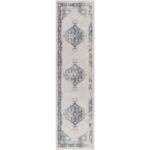 Image of Surya Dublin Traditional White, Medium Gray, Navy, Denim, Charcoal, Teal Rugs DUB-2306