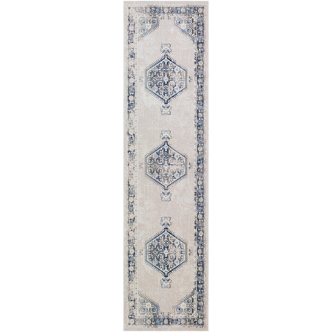 Image of Surya Dublin Traditional White, Medium Gray, Navy, Denim, Charcoal, Teal Rugs DUB-2306