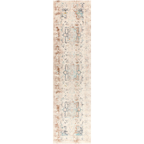 Image of Surya Dublin Traditional Taupe, Teal, Mustard, Burnt Orange, Dark Brown, Charcoal, Aqua, Ivory Rugs DUB-2307