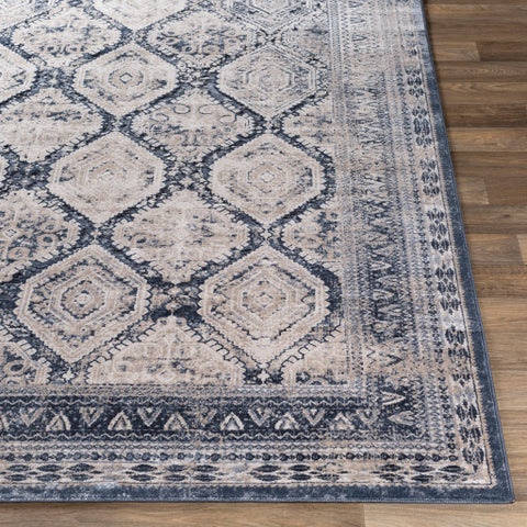 Image of Surya Durham Traditional Medium Gray, Charcoal, Ink, Khaki, Beige Rugs DUR-1005