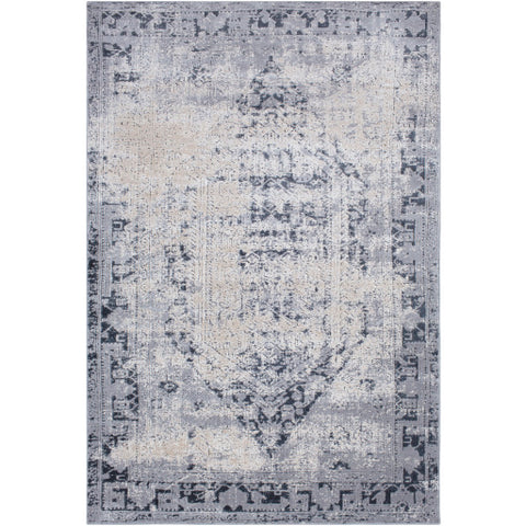 Image of Surya Durham Traditional Medium Gray, Charcoal, Ink, Khaki, Beige Rugs DUR-1009