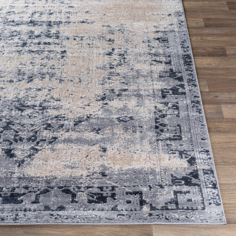 Image of Surya Durham Traditional Medium Gray, Charcoal, Ink, Khaki, Beige Rugs DUR-1009