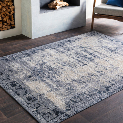 Image of Surya Durham Traditional Medium Gray, Charcoal, Ink, Khaki, Beige Rugs DUR-1009