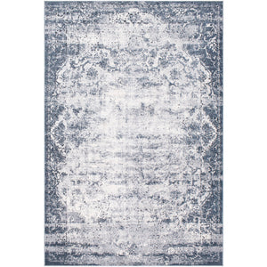 Surya Durham Traditional Medium Gray, White, Charcoal, Black Rugs DUR-1011