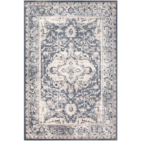 Image of Surya Durham Traditional Medium Gray, Charcoal, Taupe, White, Black Rugs DUR-1013