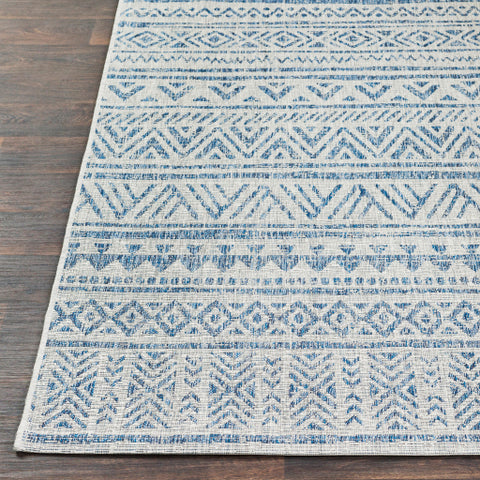 Image of Surya Eagean Traditional Denim, Dark Blue, Ink, Light Gray Rugs EAG-2306