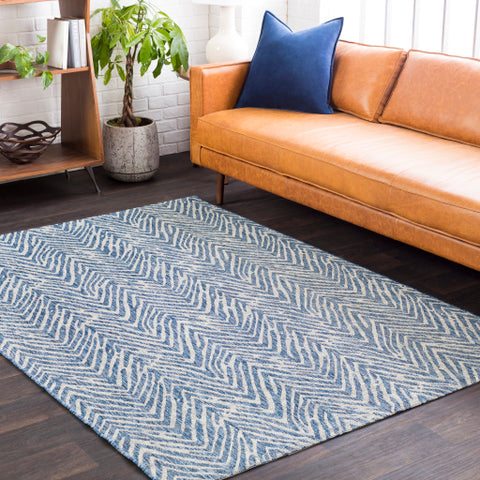 Image of Surya Eagean Modern Denim, Dark Blue, Ink, Light Gray Rugs EAG-2319