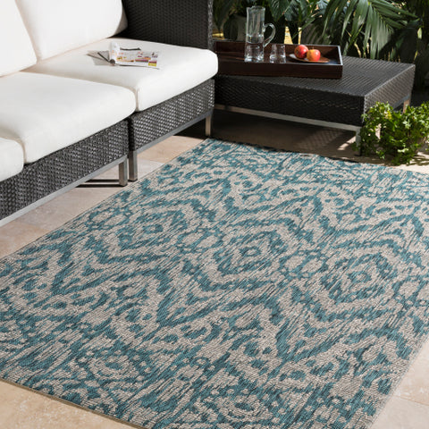 Image of Surya Eagean Global Aqua, Black, White, Light Gray Rugs EAG-2324