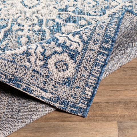 Image of Surya Eagean Traditional Navy, Denim, White Rugs EAG-2336