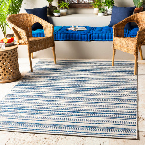 Image of Surya Eagean Global Navy, Denim, White Rugs EAG-2337