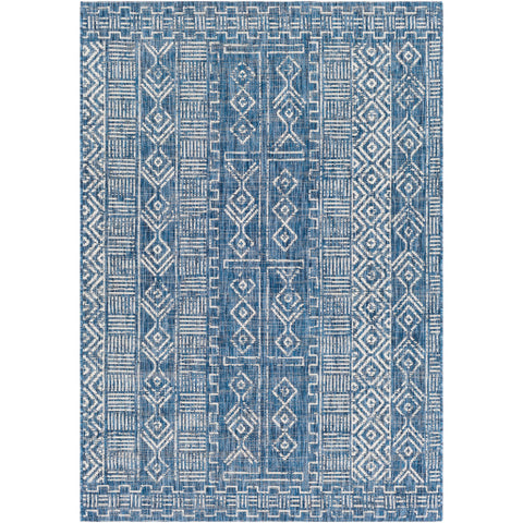 Image of Surya Eagean Global Denim, Dark Blue, Ink, White Rugs EAG-2346