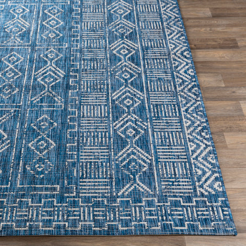 Image of Surya Eagean Global Denim, Dark Blue, Ink, White Rugs EAG-2346