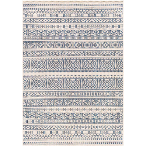 Image of Surya Eagean Global Bright Blue, Navy, Pale Blue, White Rugs EAG-2357