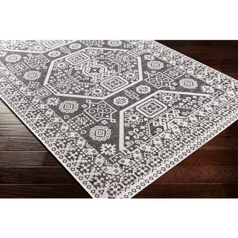 Image of Surya Eagean Global Black, White, Medium Gray Rugs EAG-2359