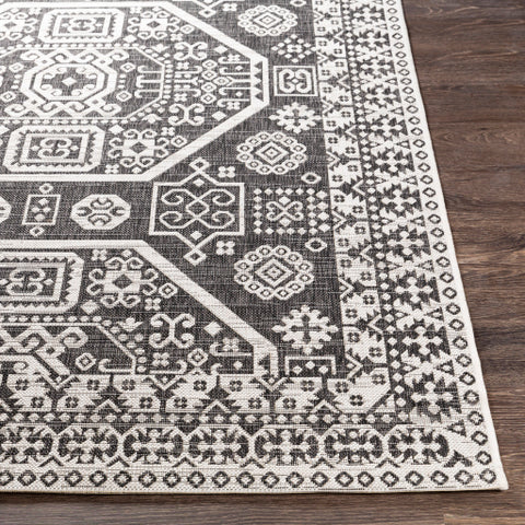 Image of Surya Eagean Global Black, White, Medium Gray Rugs EAG-2359