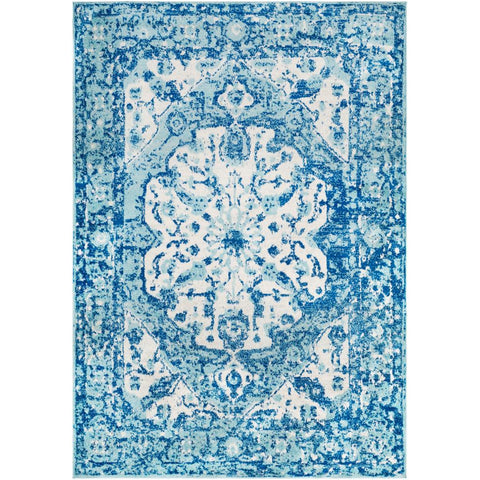 Image of Surya Elaziz Updated Traditional Aqua, Dark Blue, White Rugs ELZ-2309-Wanderlust Rugs