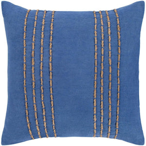 Surya Emilio Texture Dark Blue, Tan Pillow Cover EML-003-Wanderlust Rugs