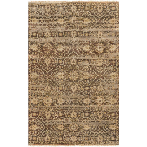 Image of Surya Empress Traditional Dark Brown, Camel, Taupe, Ivory Rugs EMS-7010