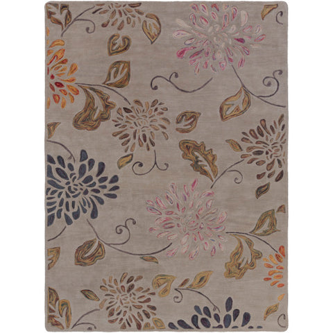 Image of Surya Enchanted Cottage Tan, Dark Blue, Eggplant, Camel, Wheat, Dark Red, Rose, Sage Rugs ENC-4001