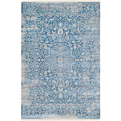 Image of Surya Ephesians Traditional Sky Blue, Saffron, Aqua, Cream, Beige, Medium Gray Rugs EPC-2300