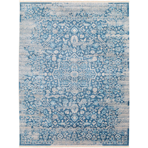 Image of Surya Ephesians Traditional Sky Blue, Saffron, Aqua, Cream, Beige, Medium Gray Rugs EPC-2300