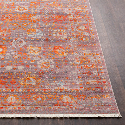 Image of Surya Ephesians Traditional Pale Pink, Silver Gray, Burnt Orange, Rose, Saffron, Cream, Beige, Aqua, Bright Red Rugs EPC-2308