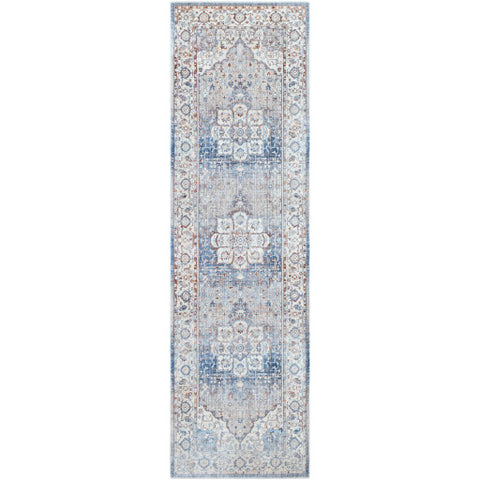 Image of Surya Ephesians Traditional Sky Blue, Beige, Medium Gray, Silver Gray, Wheat, Tan, Camel, Aqua Rugs EPC-2317