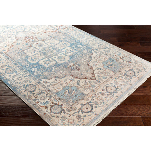 Surya Ephesians Traditional Sky Blue, Beige, Medium Gray, Silver Gray, Wheat, Tan, Camel, Aqua Rugs EPC-2317