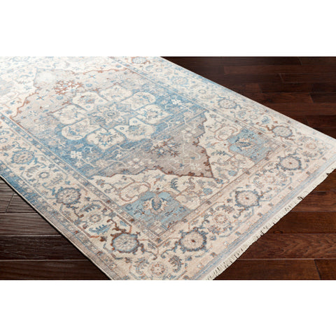 Image of Surya Ephesians Traditional Sky Blue, Beige, Medium Gray, Silver Gray, Wheat, Tan, Camel, Aqua Rugs EPC-2317