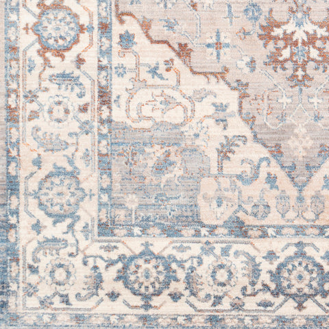 Image of Surya Ephesians Traditional Sky Blue, Beige, Medium Gray, Silver Gray, Wheat, Tan, Camel, Aqua Rugs EPC-2317