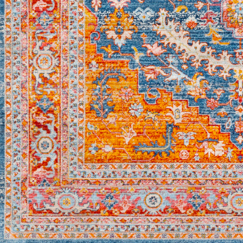 Image of Surya Ephesians Traditional Aqua, Sky Blue, Saffron, Burnt Orange, Bright Red, Pale Pink, Rose, Beige, Cream Rugs EPC-2324