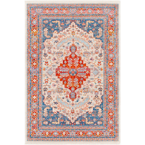 Image of Surya Ephesians Traditional Pale Pink, Rose, Beige, Sky Blue, Cream, Burnt Orange, Bright Red, Saffron, Silver Gray Rugs EPC-2326