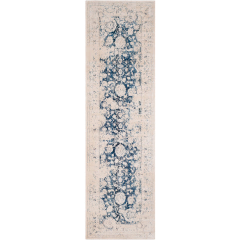 Image of Surya Ephesians Traditional Sky Blue, Black, Cream, Silver Gray, Medium Gray Rugs EPC-2332