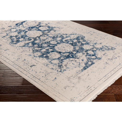 Surya Ephesians Traditional Sky Blue, Black, Cream, Silver Gray, Medium Gray Rugs EPC-2332